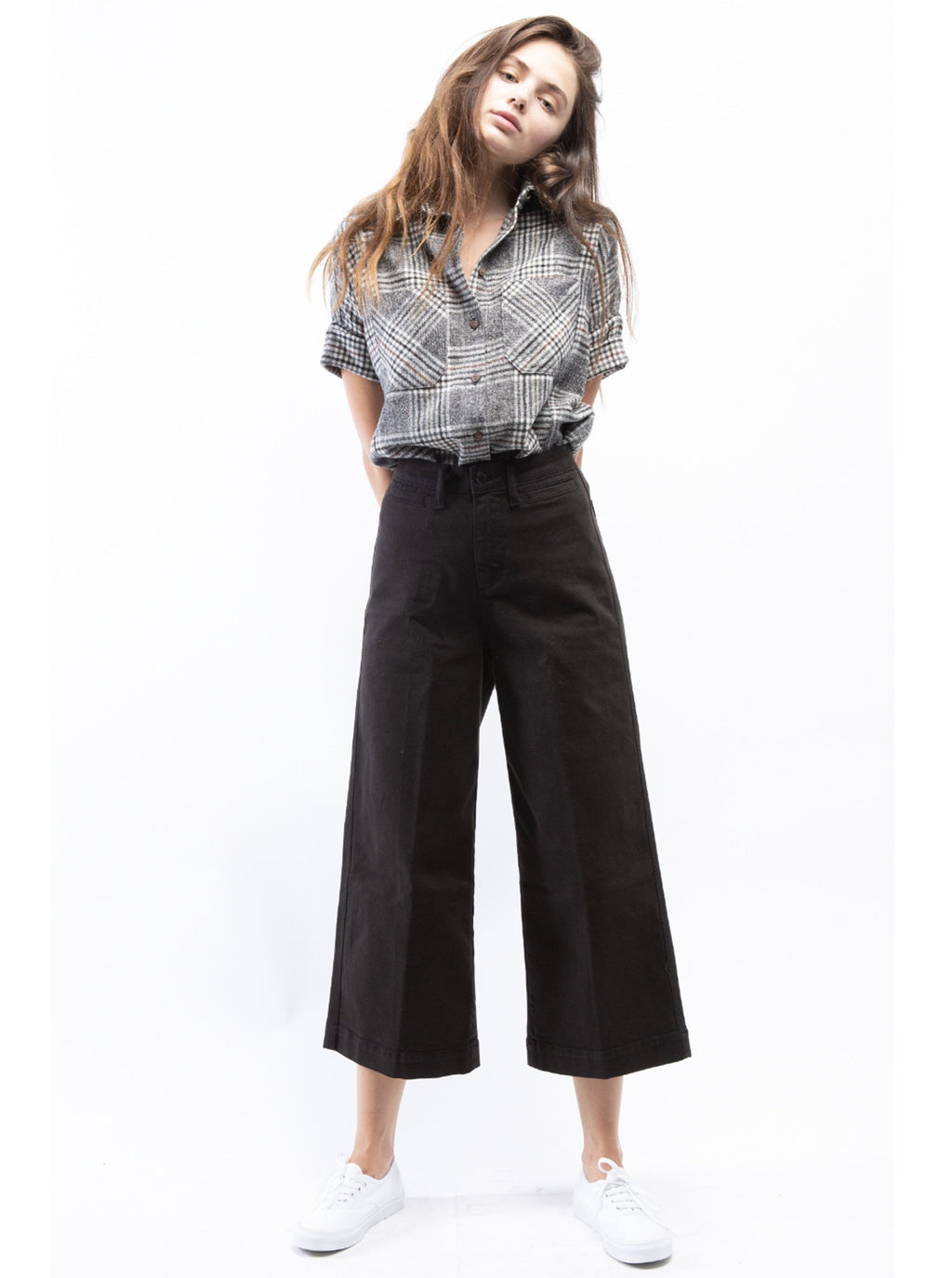 High-Rise Wide Leg Crop Pant