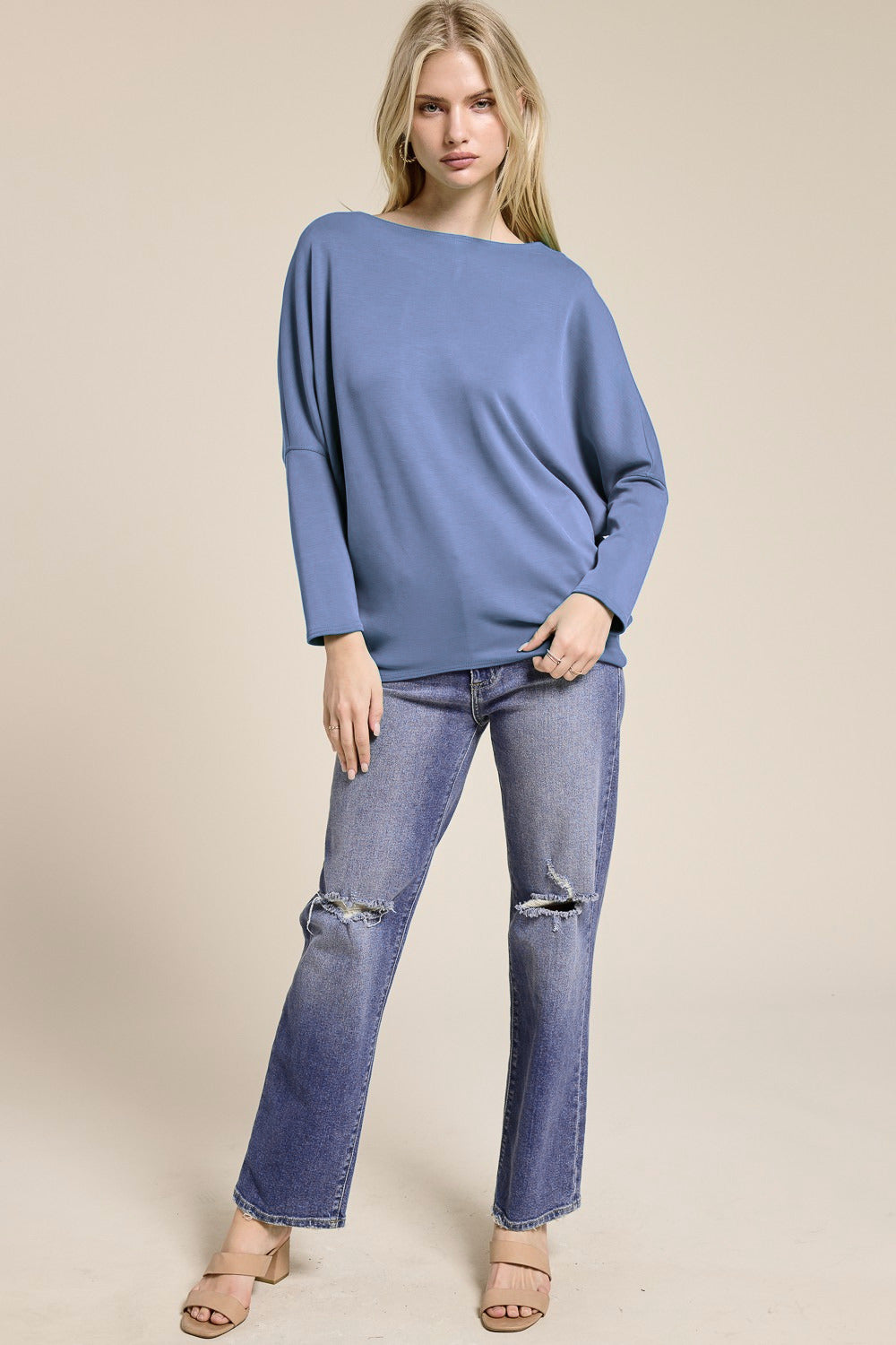 Dolman Sleeve Scuba Tunic Top | Charlotte Avery | Ambiance SF