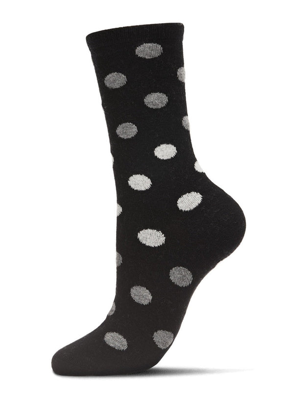 Multi Shade Polka Dots | Cashmere Blend Crew Socks