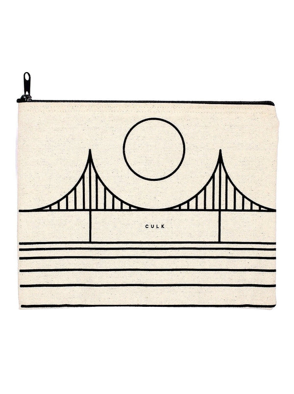 Minimal Bridge Zipper Pouch