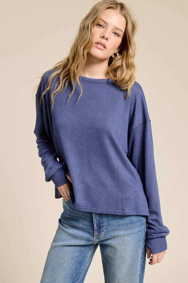 Open-Back Lounge Pullover