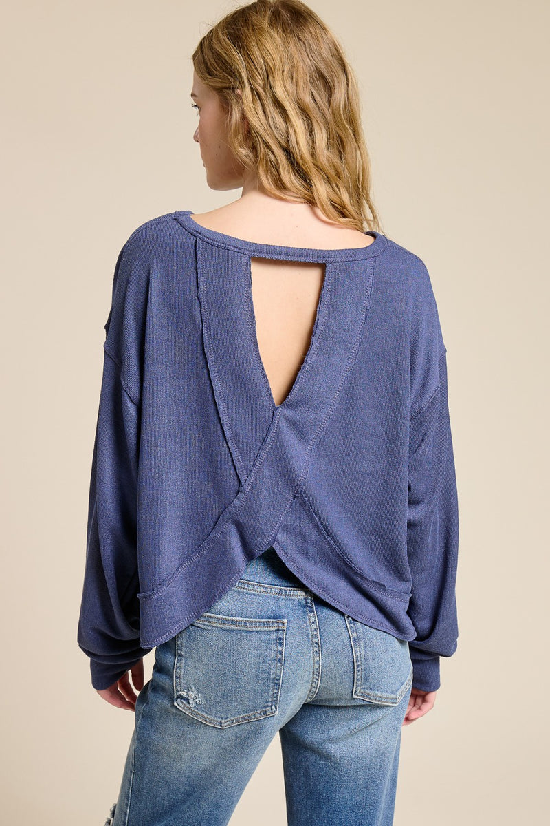 Open-Back Lounge Pullover