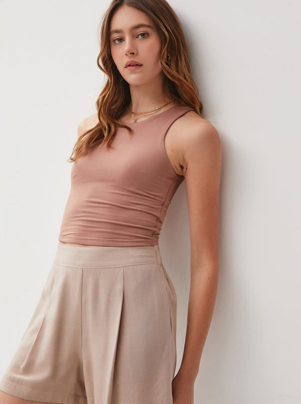 High Neck Cropped Tank