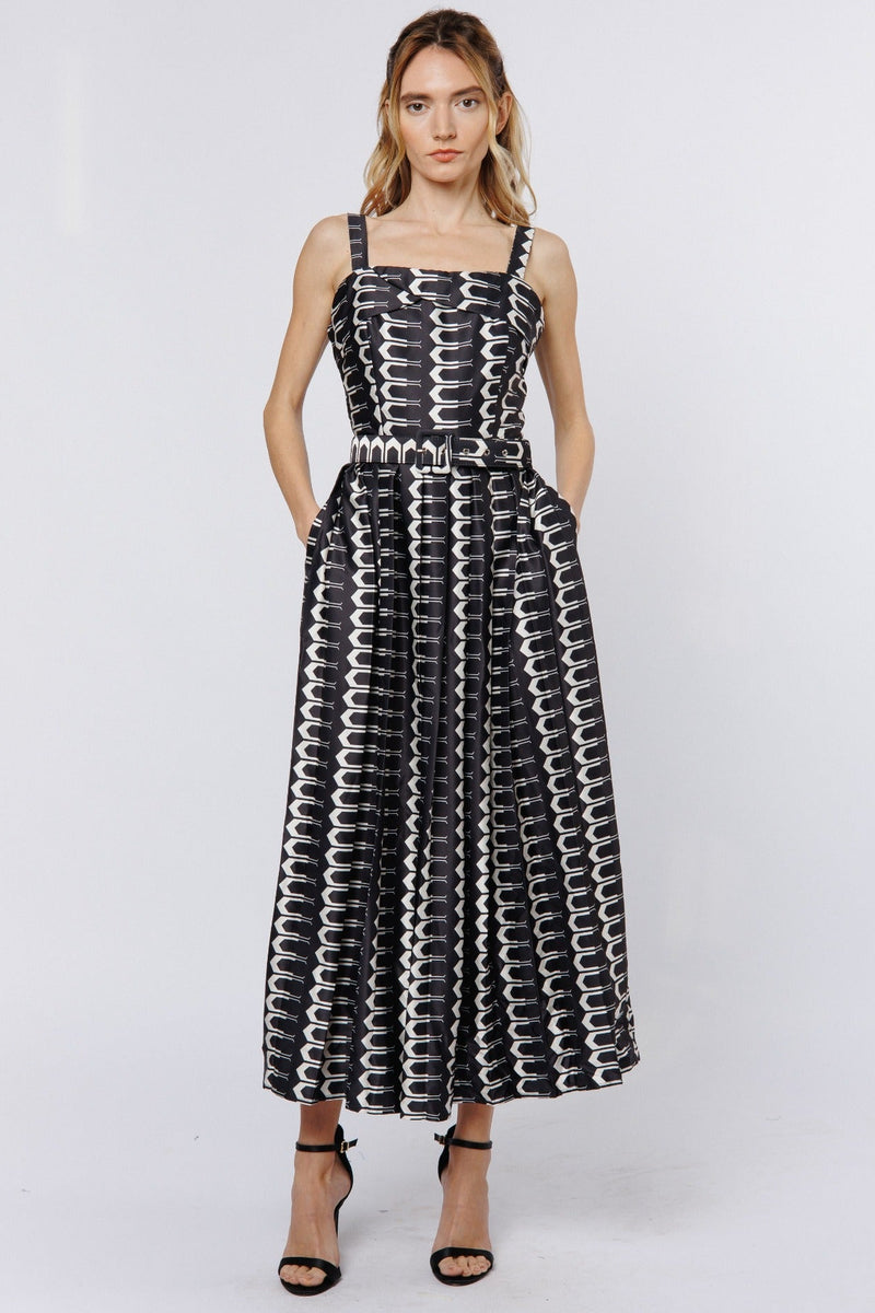 Edia Abstract Geo Maxi Dress