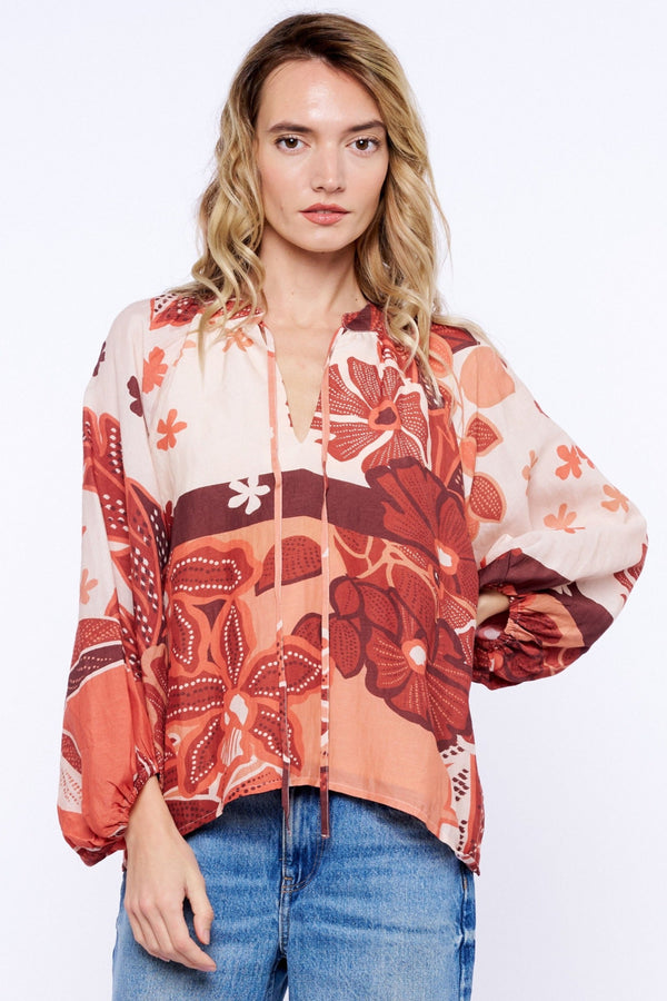 Gefina Balloon Sleeve Blouse