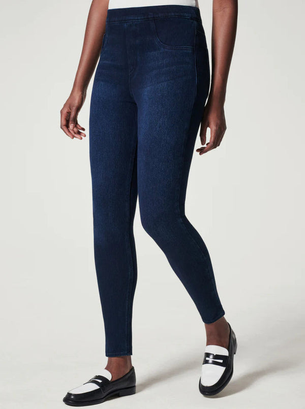 Ankle Jean-ish Leggings - twilight rinse