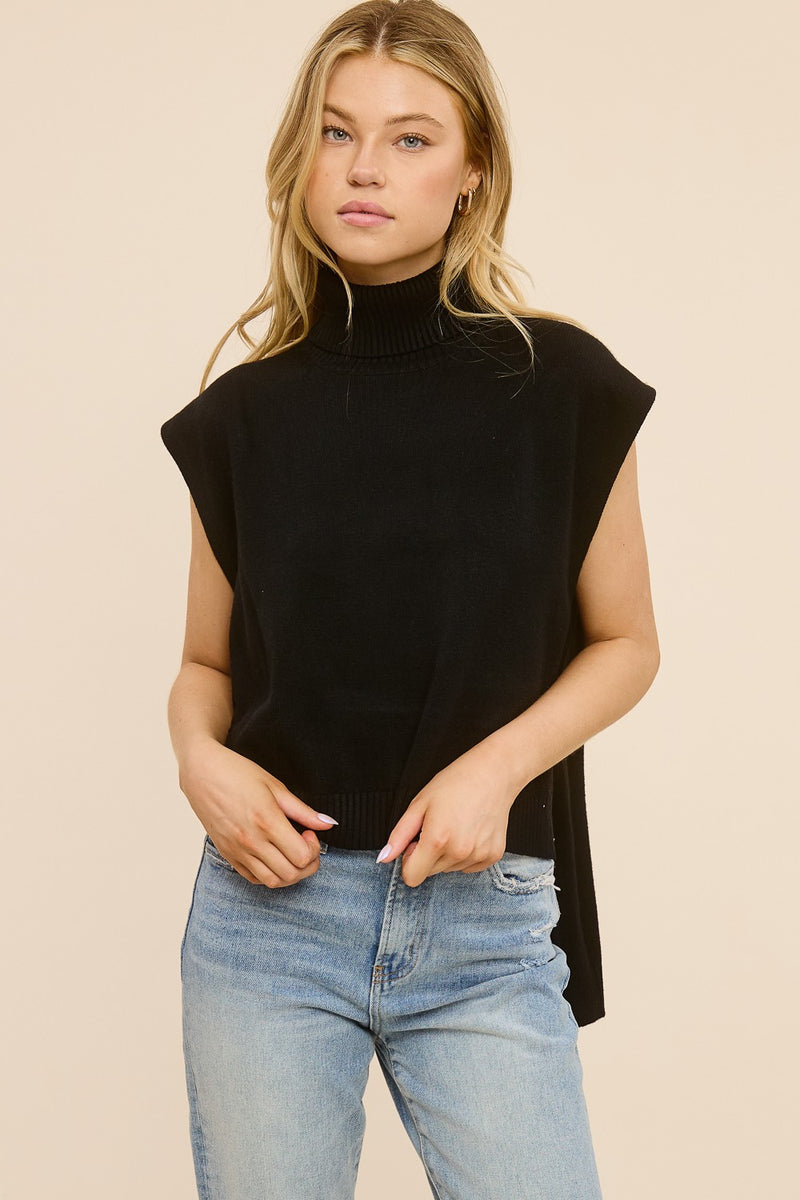 Turtleneck Sleeveless Sweater