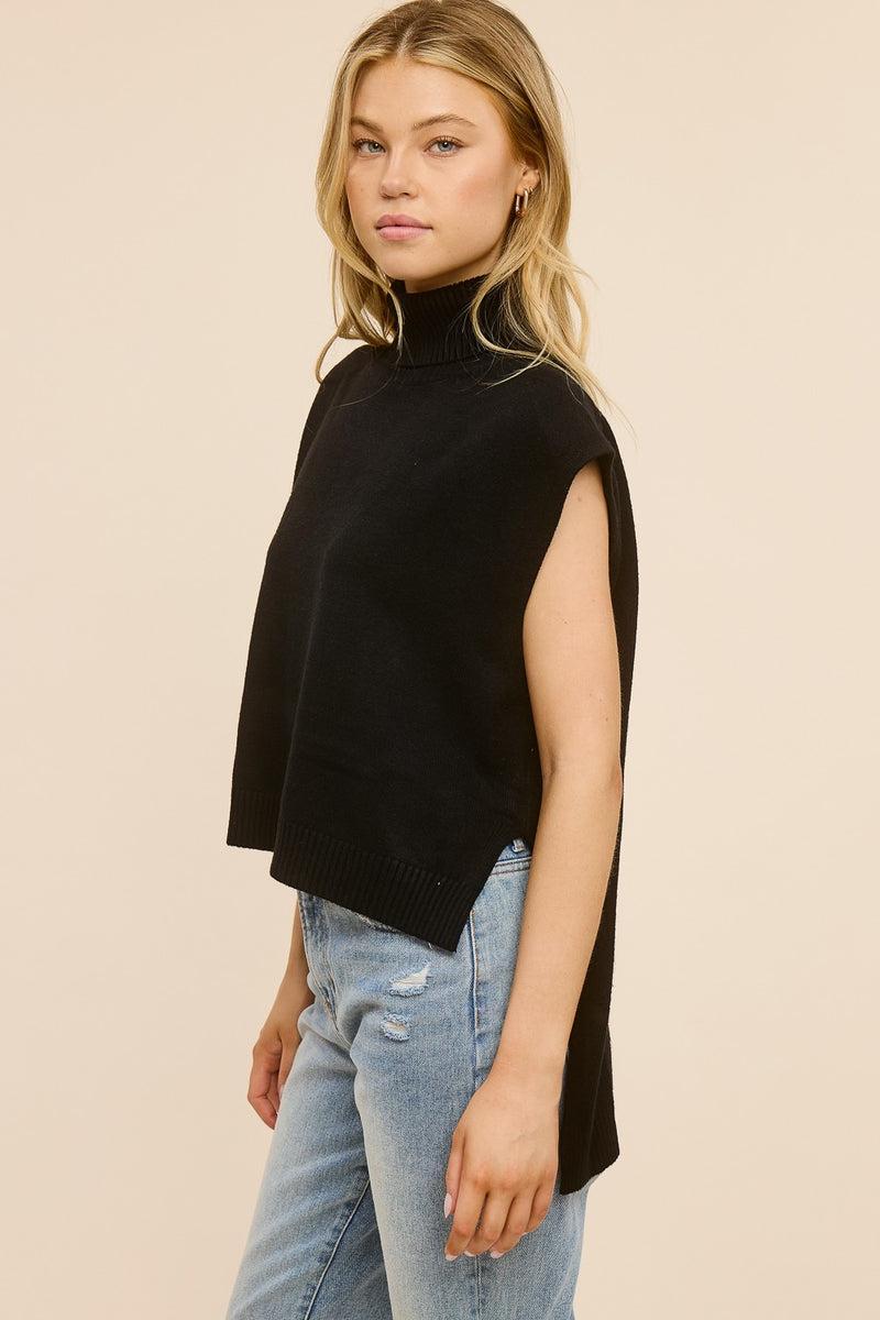 Turtleneck Sleeveless Sweater