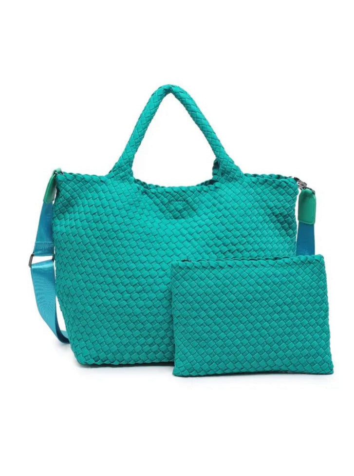 Sky's The Limit Medium Tote - emerald