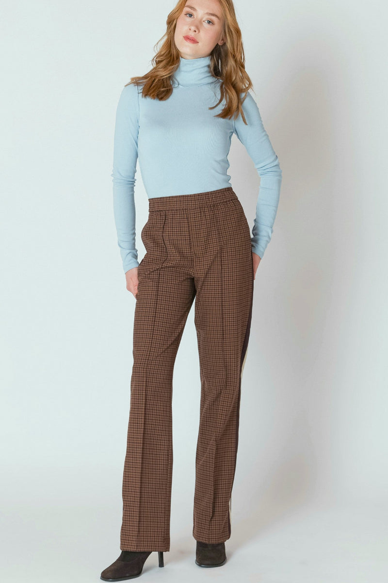 Houndstooth Straight Leg Pant