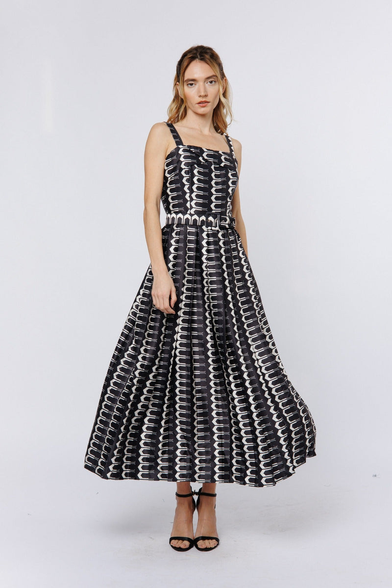 Edia Abstract Geo Maxi Dress