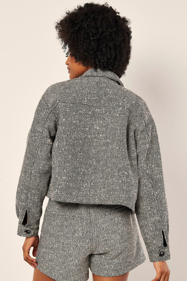 Textured Cropped Shacket