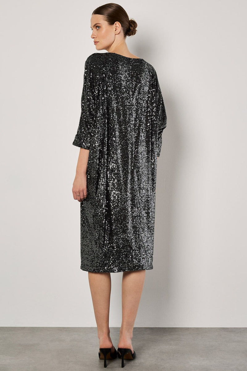 Sequin Cocoon Midi Dress