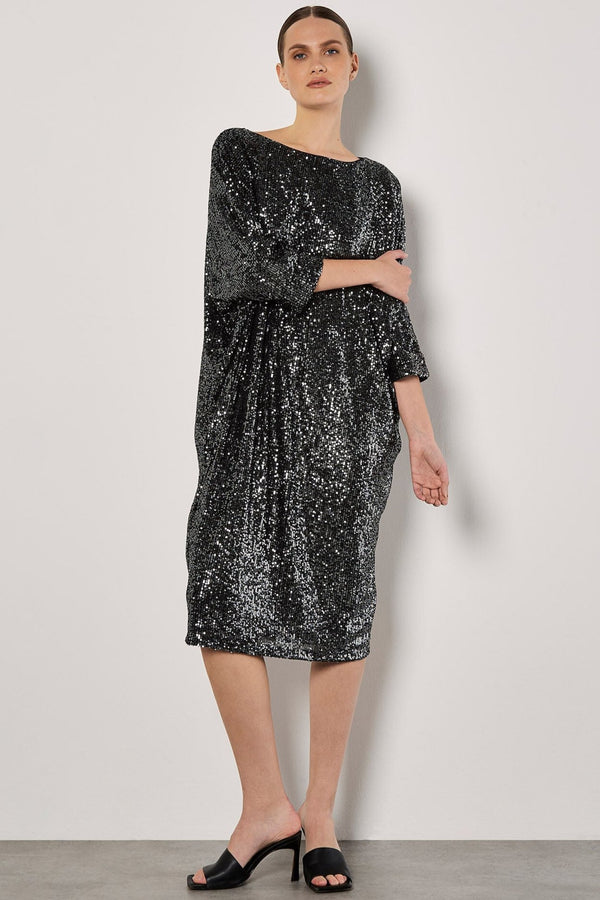 Sequin Cocoon Midi Dress