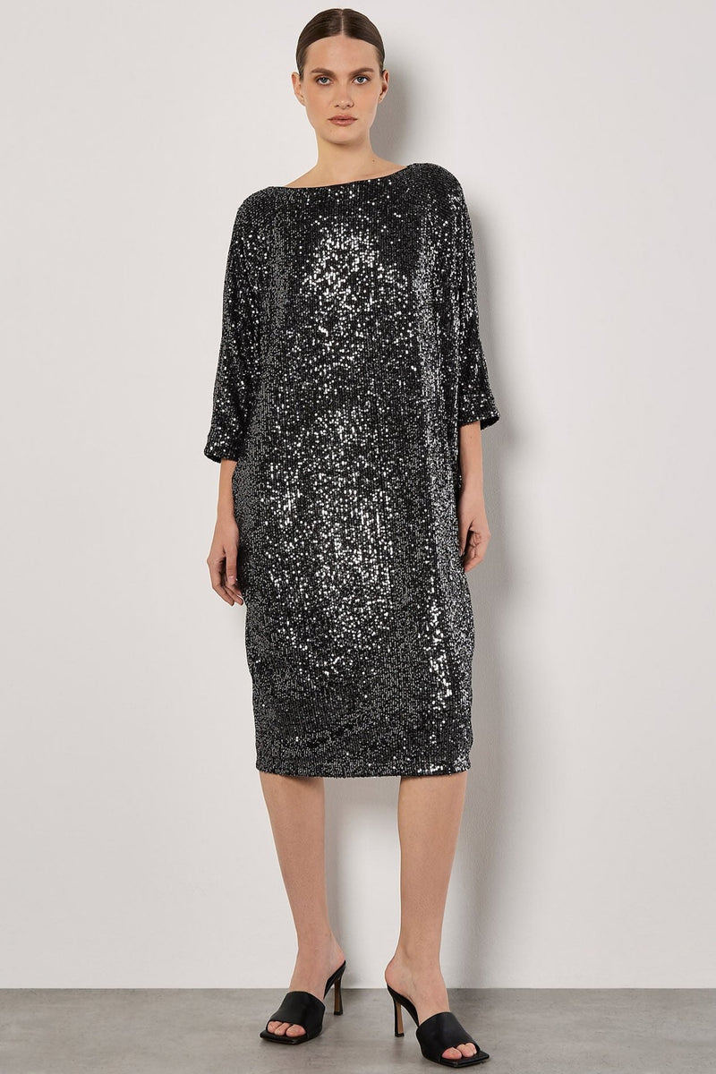 Sequin Cocoon Midi Dress