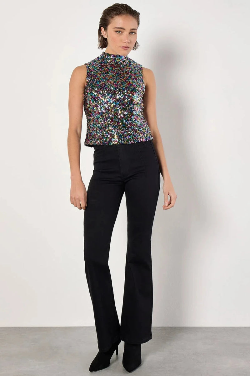 Rainbow Sequin Top