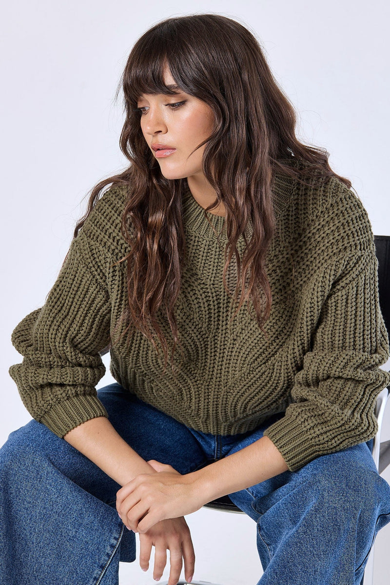 Chunky Cable Knit Sweater