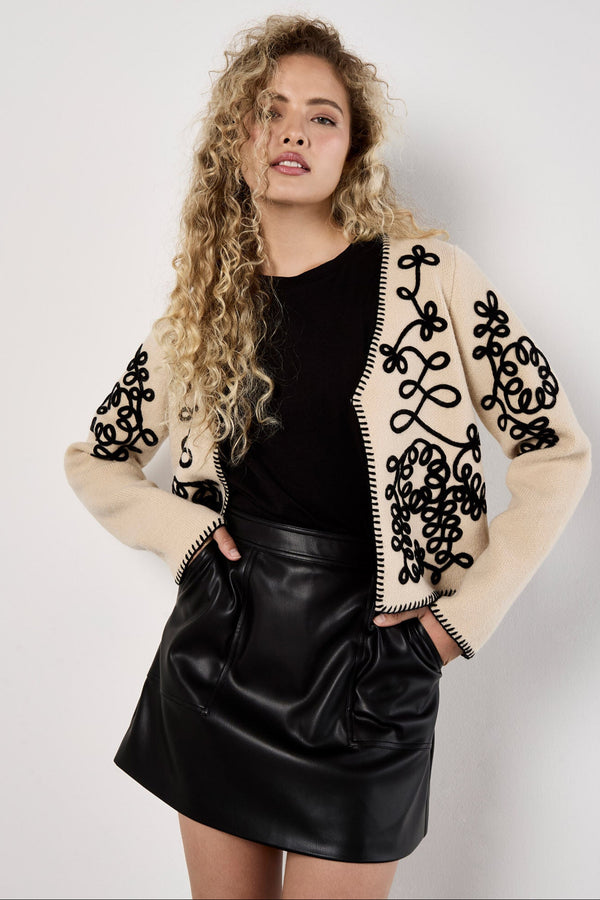 Faux Leather A-Line Mini Skirt