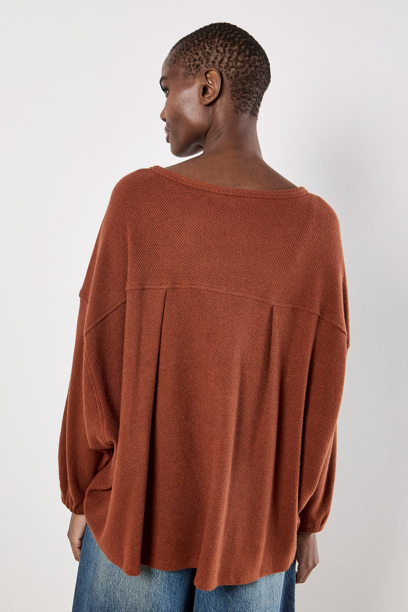 Honeycomb Knit Oversized Top
