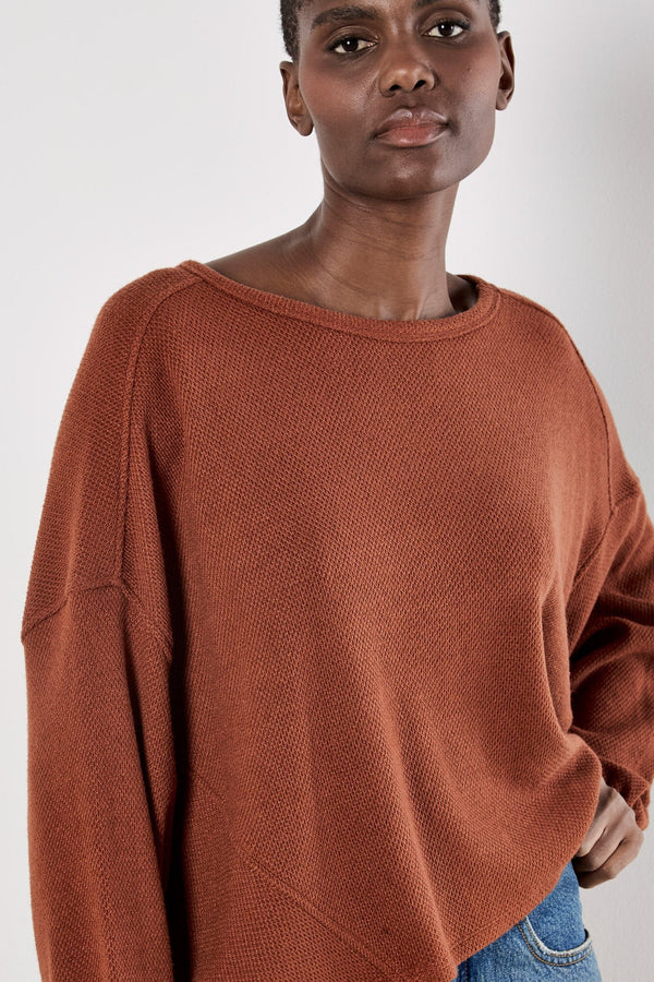 Honeycomb Knit Oversized Top