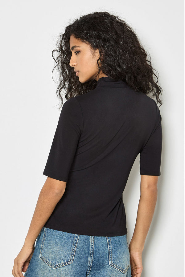 Jersey Mock Neck Top