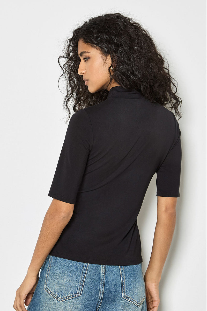 Jersey Mock Neck Top