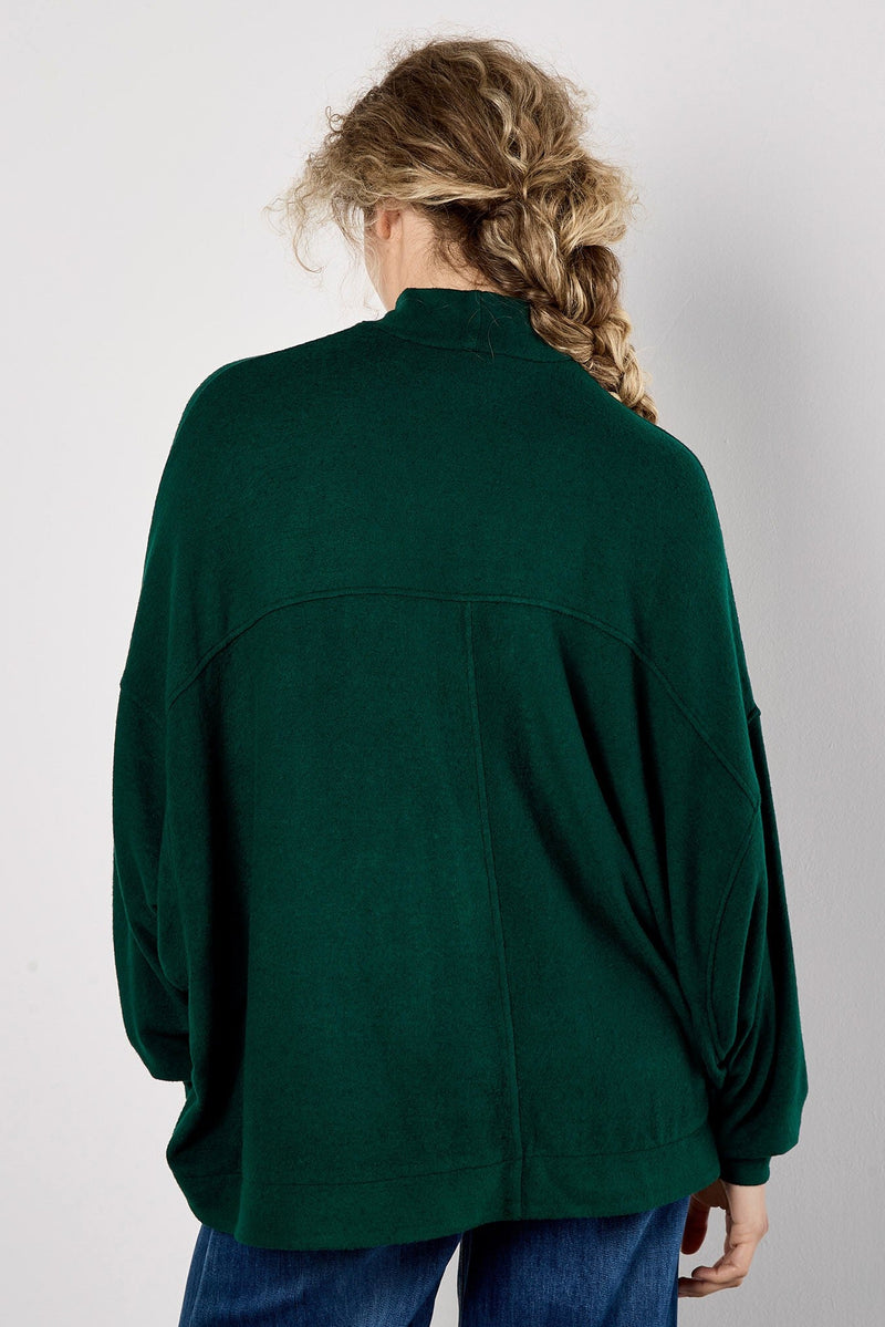 Mock Neck Oversized Soft Knit Top