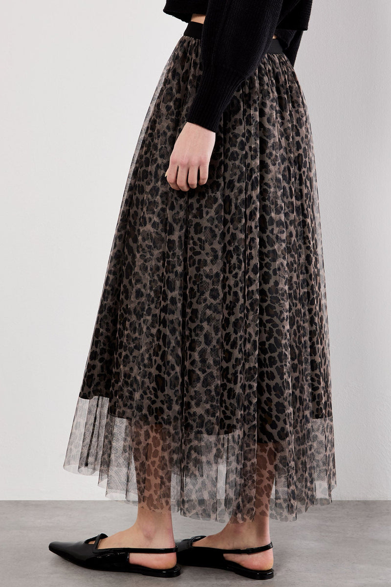 Leopard Tulle Skirt