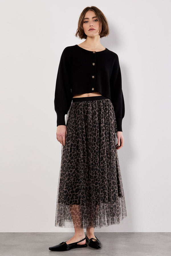 Leopard Tulle Skirt