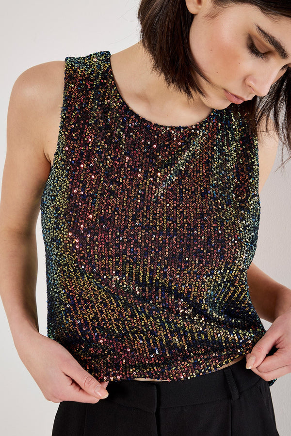 Sequin Shell Top