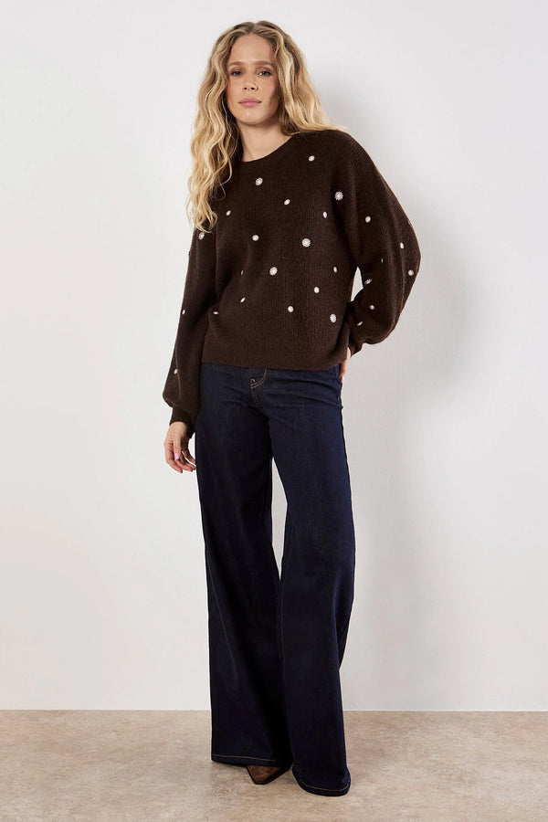 Daisy Embroidered Sweater