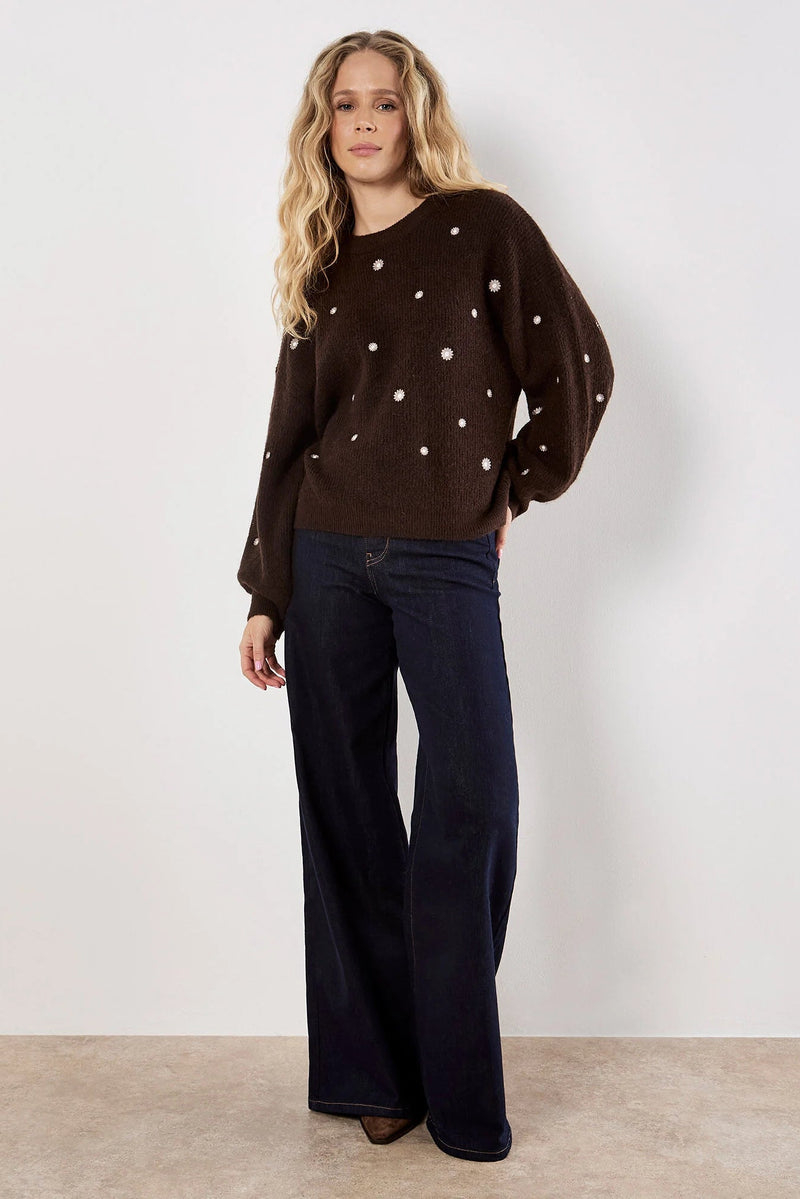 Daisy Embroidered Sweater