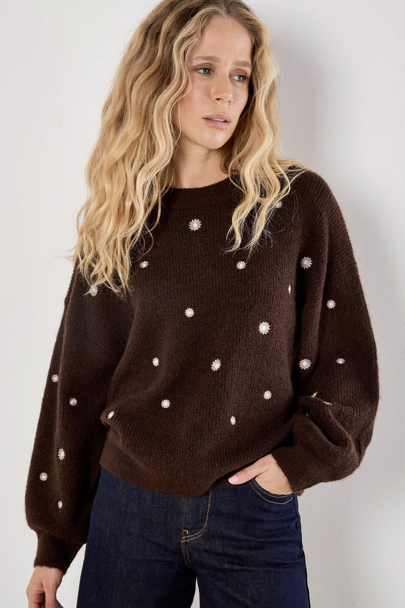 Daisy Embroidered Sweater
