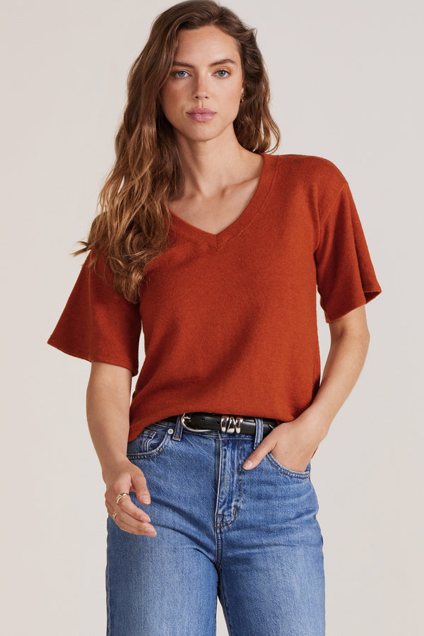 V-Neck Knit Tee