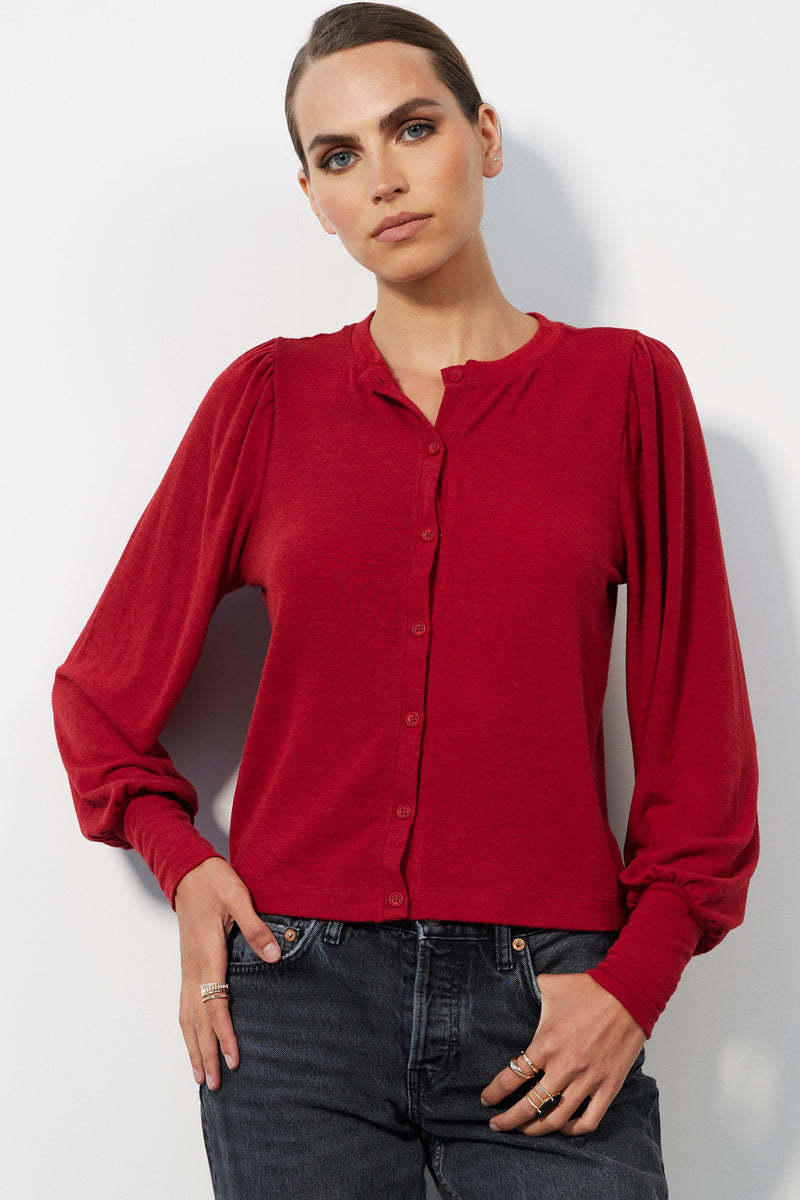 Puff Long Sleeve Cardigan