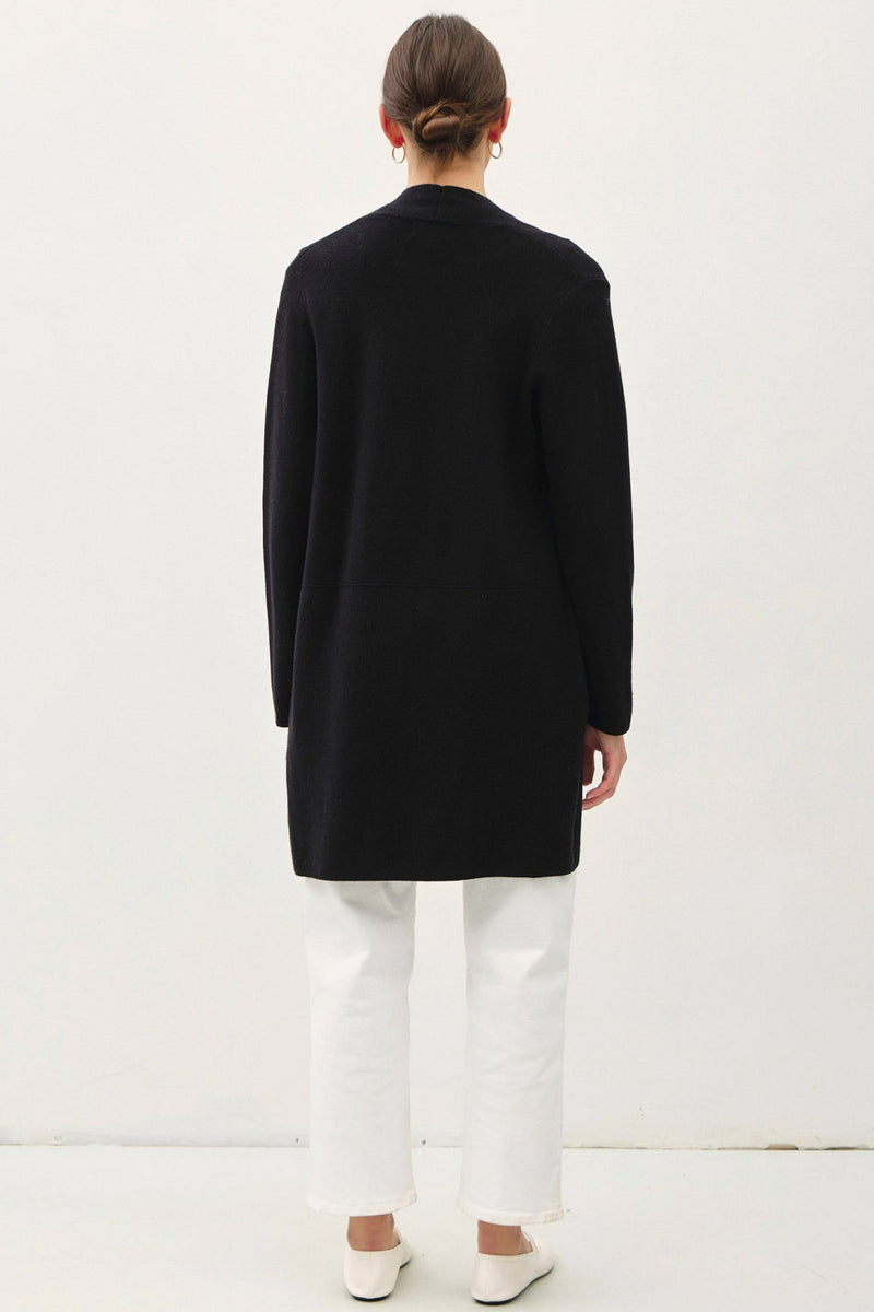 Open Front Classic Knit Coat