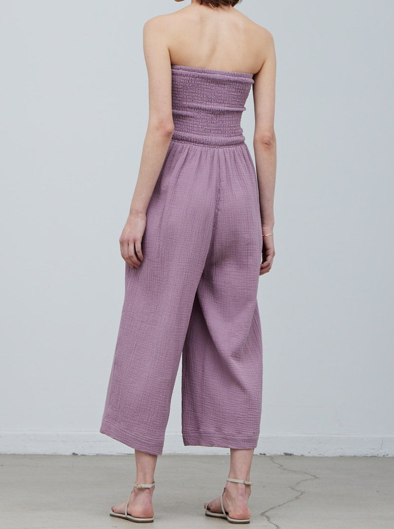 Tie Front Gauze Jumpsuit