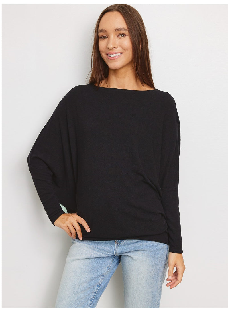 Dolman Sleeve Hacci Tunic Top