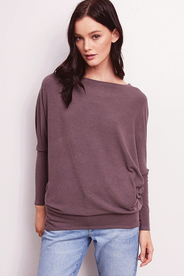 Dolman Sleeve Hacci Tunic Top
