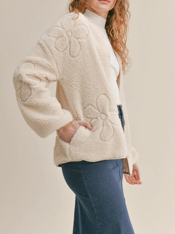 Anna Flower Teddy Jacket