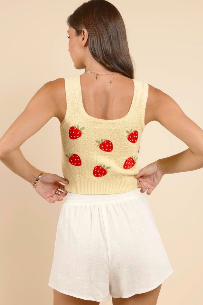Berry Cake Embroidered Tank