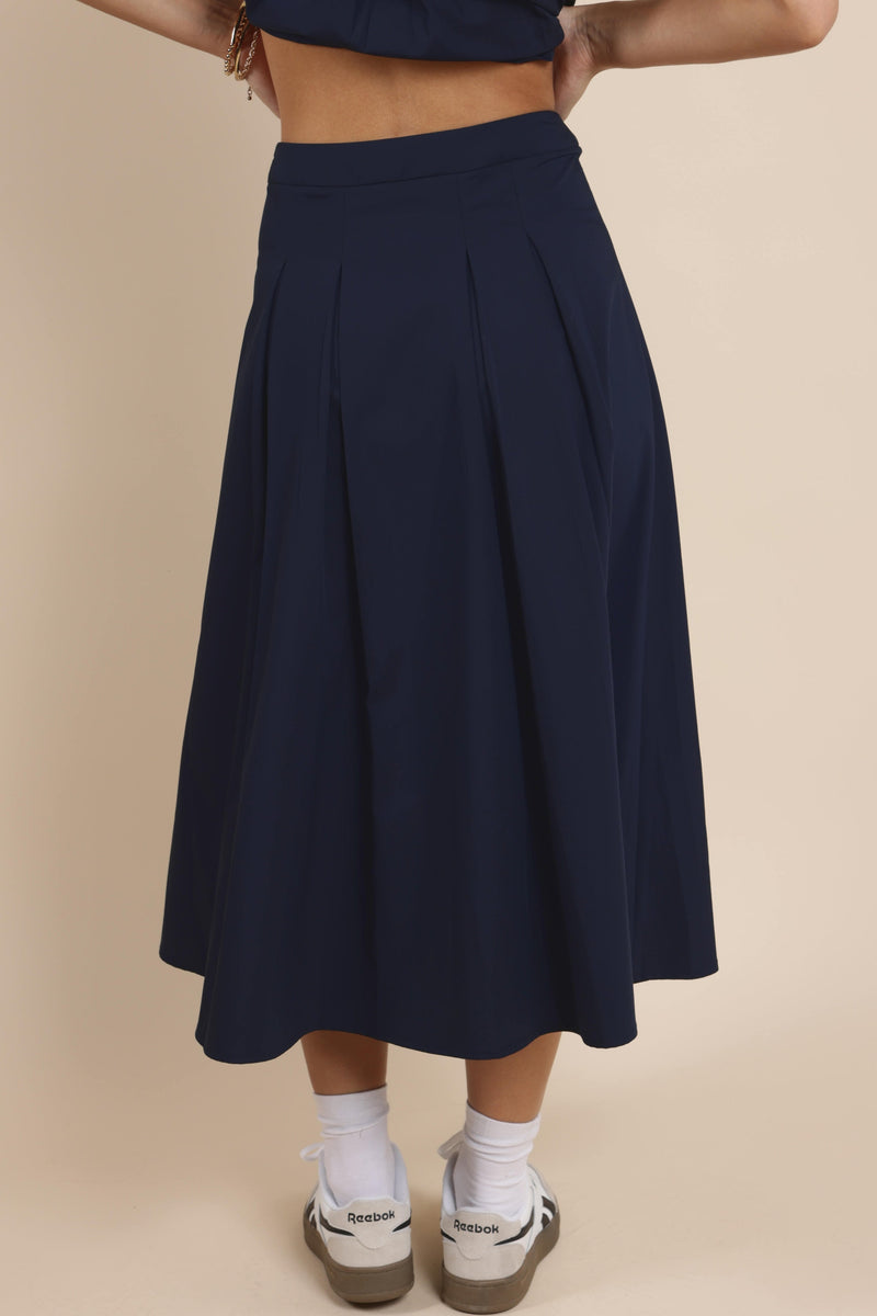 Ocean Calls Pleated Maxi Skirt
