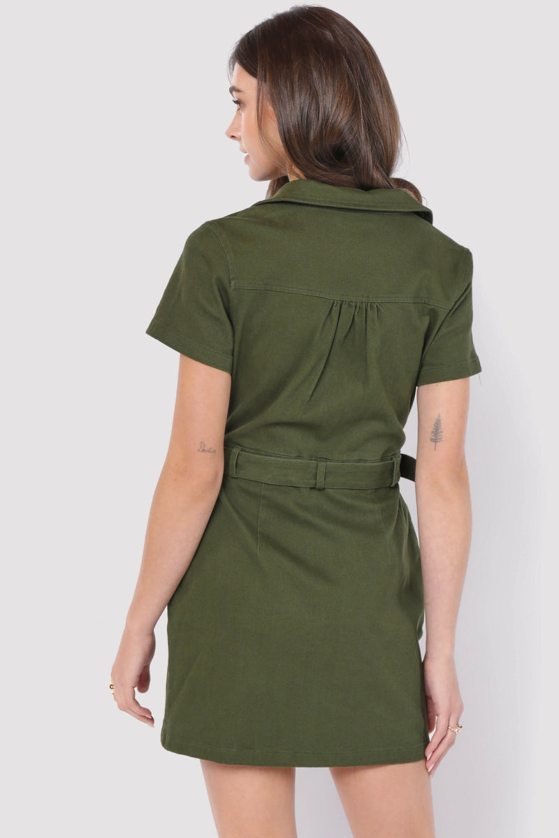 Clear Eyes Zip Up Mini Dress