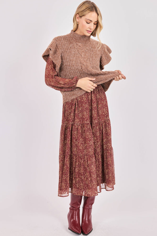 Willow Ruffle Shoulder Sweater