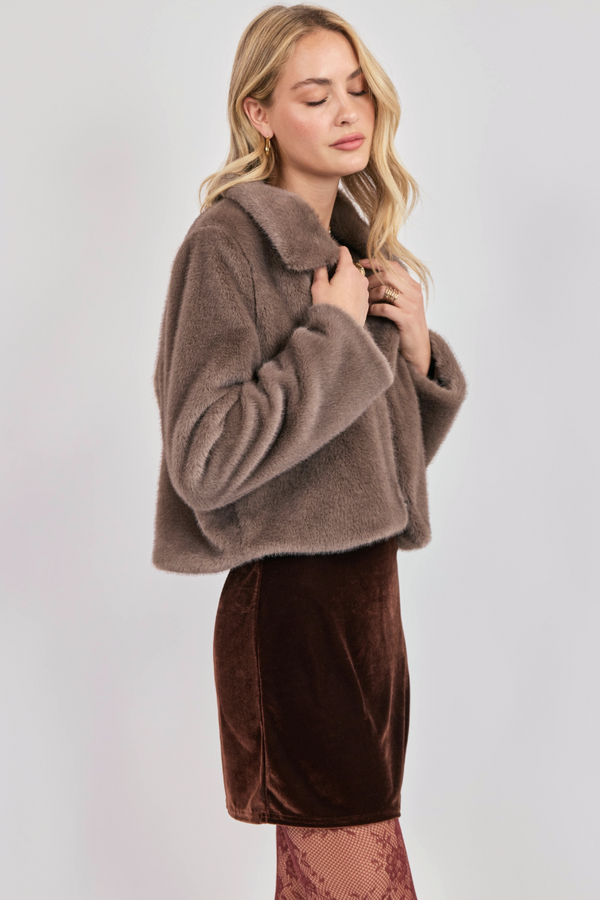 Penelope Short Faux Fur Coat