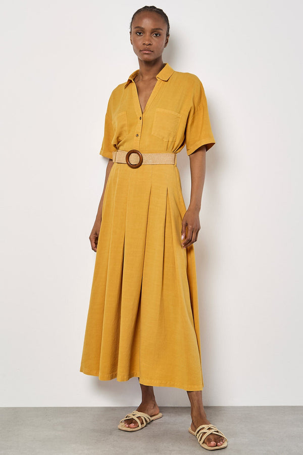 Boho Belted Midi Skirt
