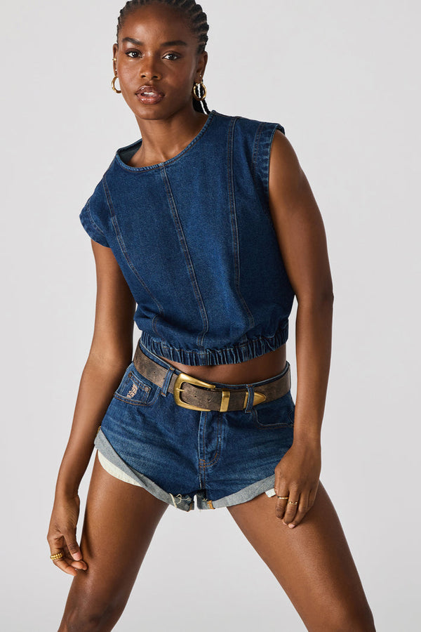 Leila Denim Top