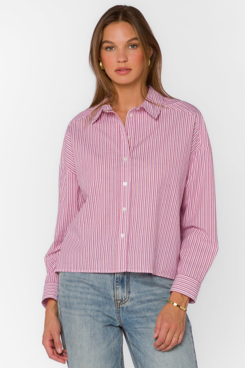 Brigette Pink Stripe Shirt