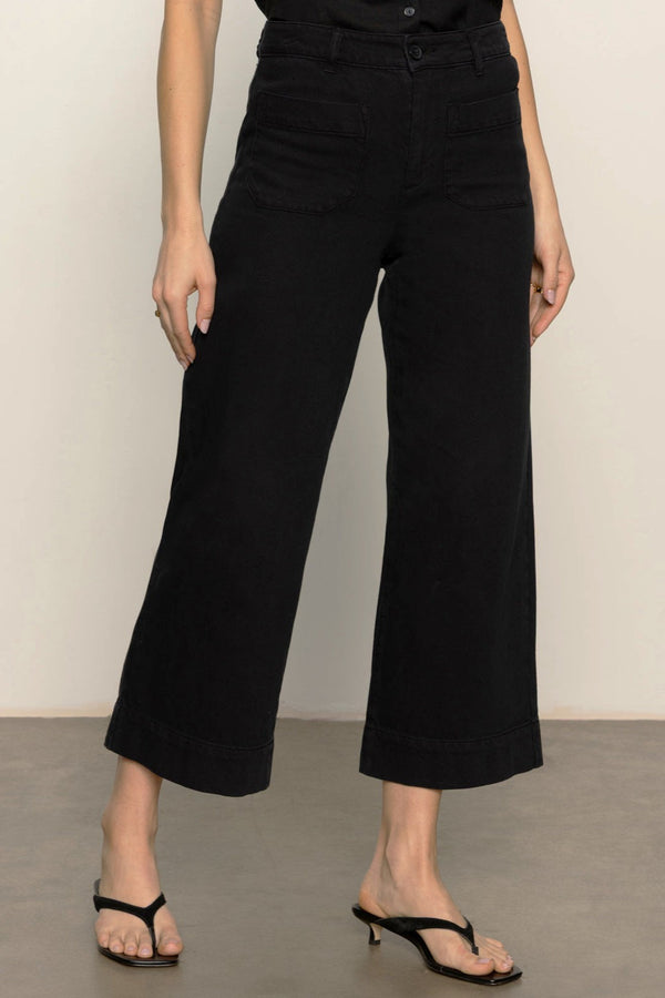 Soft Marine Wide Leg Crop