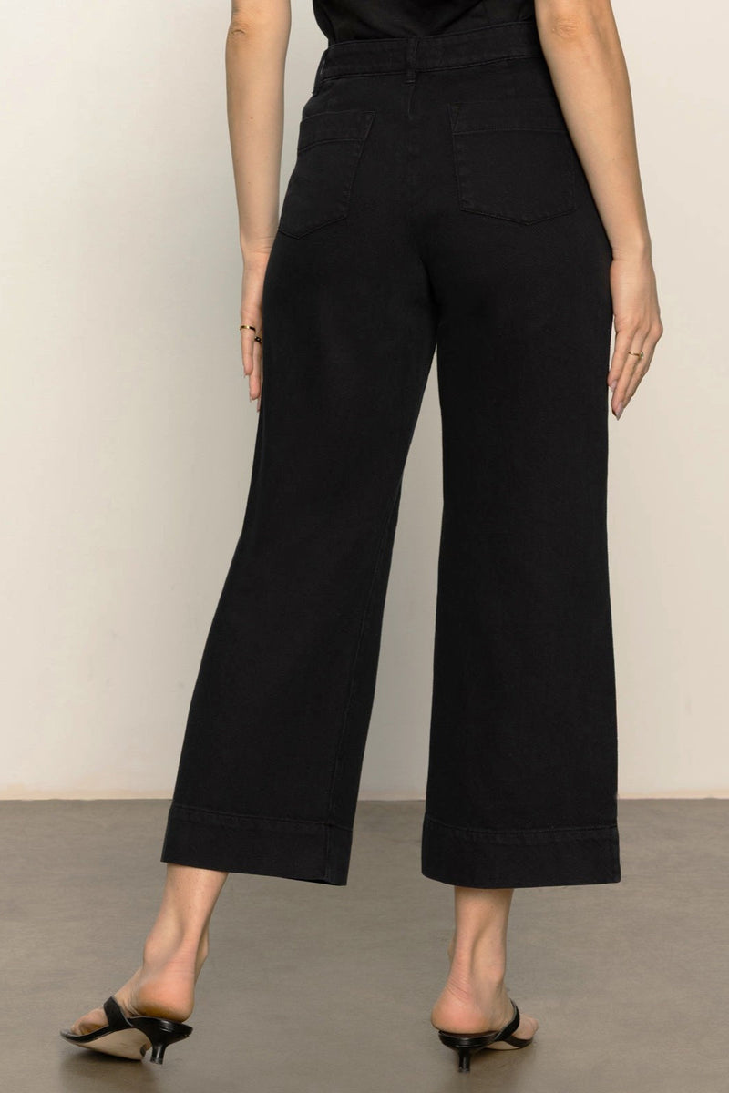 Soft Marine Wide Leg Crop